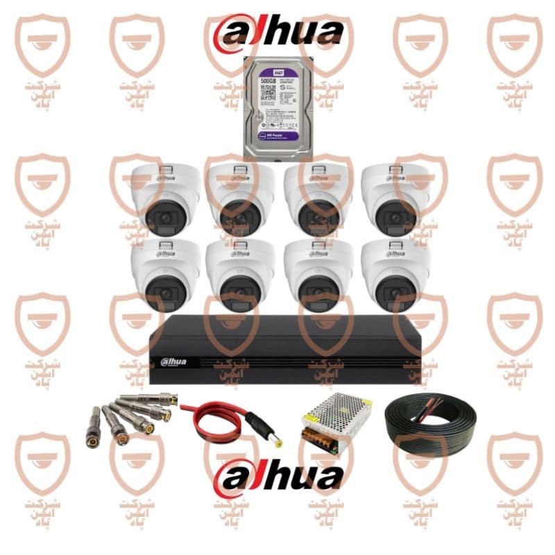 پکیج کامل 8 عددی دوربین مداربسته داهوا سری HAC-t1a21p-u