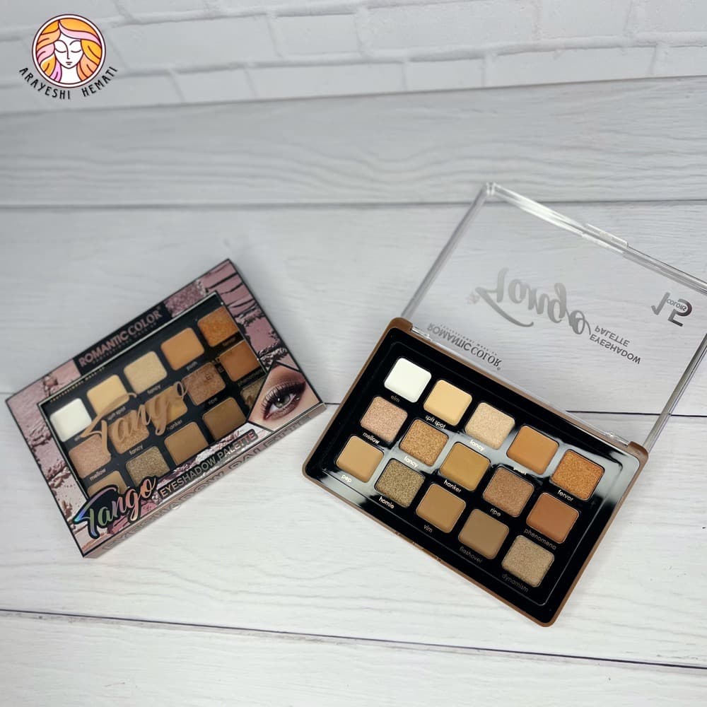پالت سایه چشم نود 15 رنگ مدل Tango – ROMANTIC COLOR -کد 5165 — تصویر ۳