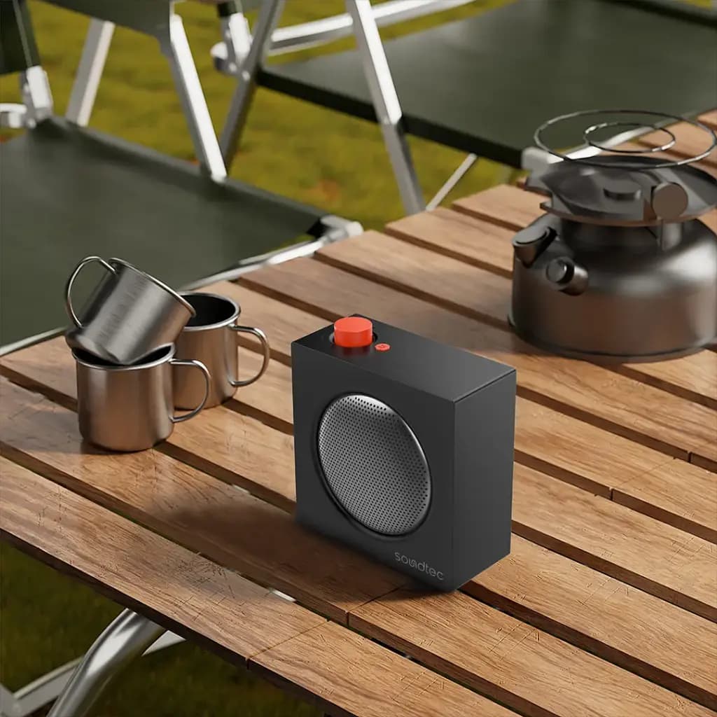 اسپیکر بلوتوث مینی وایب باکس Porodo Soundtec — تصویر ۶