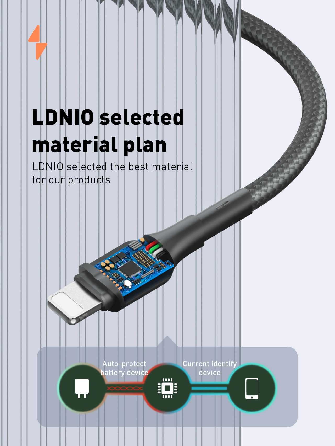 مدل LS851 تبدیل USB به MICRO کابل شارژالدینیو — تصویر ۴