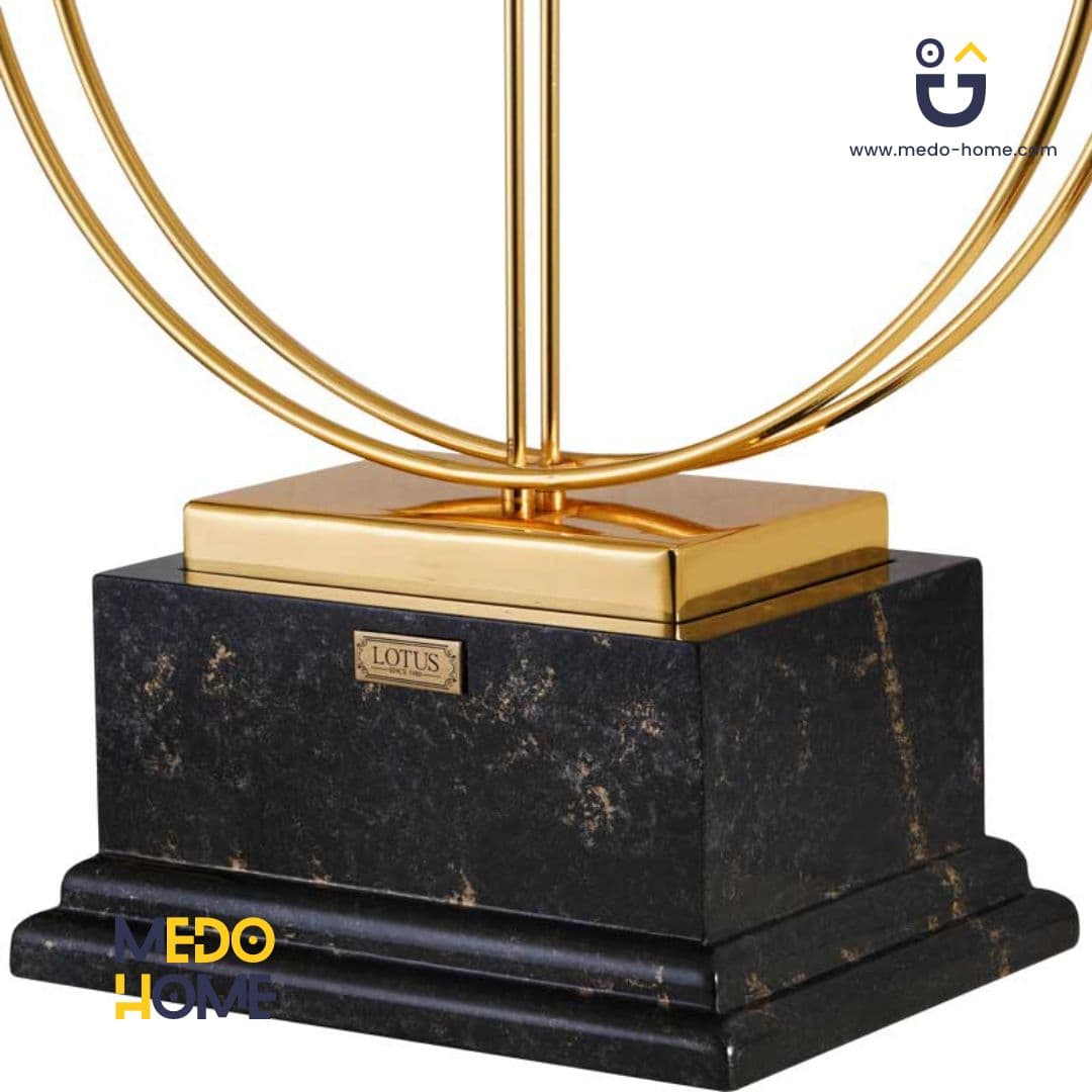 ساعت رومیزی فلزی مدل EL MONTE رنگ GOLD/BLACK — تصویر ۴