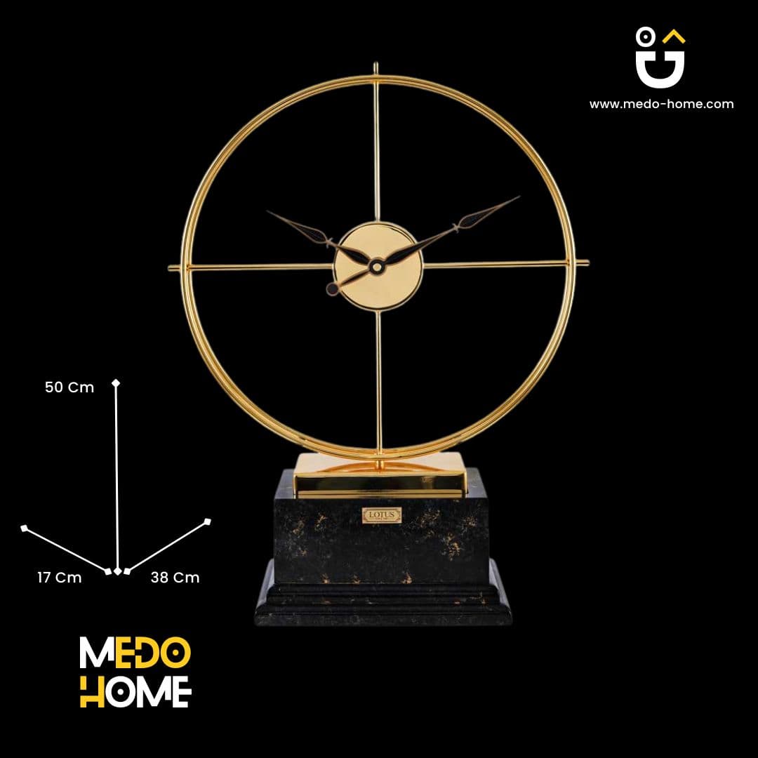ساعت رومیزی فلزی مدل EL MONTE رنگ GOLD/BLACK — تصویر ۲