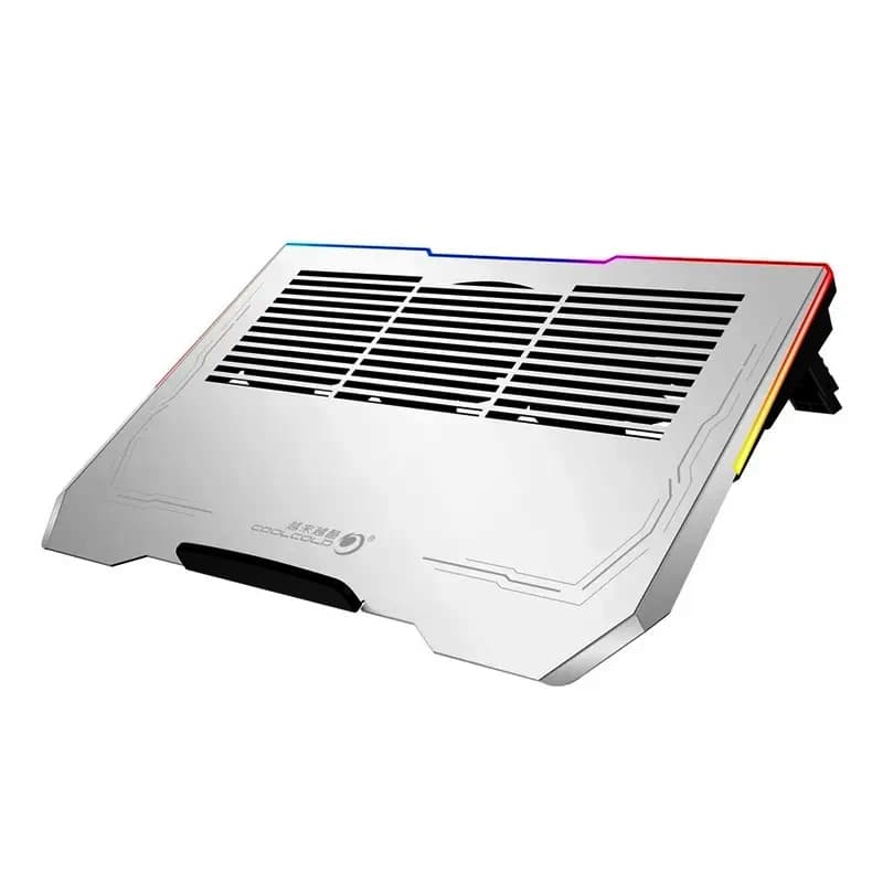 کول پد لپ تاپ 3فن آلومینیومی RGBدار گیمینگ پرودو مدل porodo gaming aluminium multi-fan PDX117 — تصویر ۷