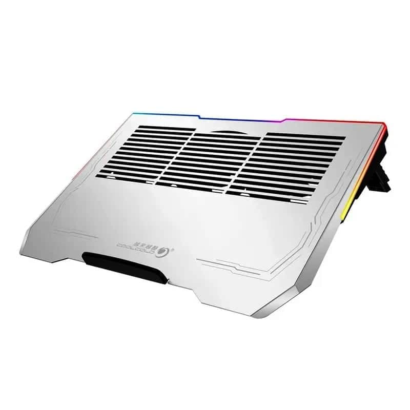 کول پد لپ تاپ 3فن آلومینیومی RGBدار گیمینگ پرودو مدل porodo gaming aluminium multi-fan PDX117 — تصویر ۲
