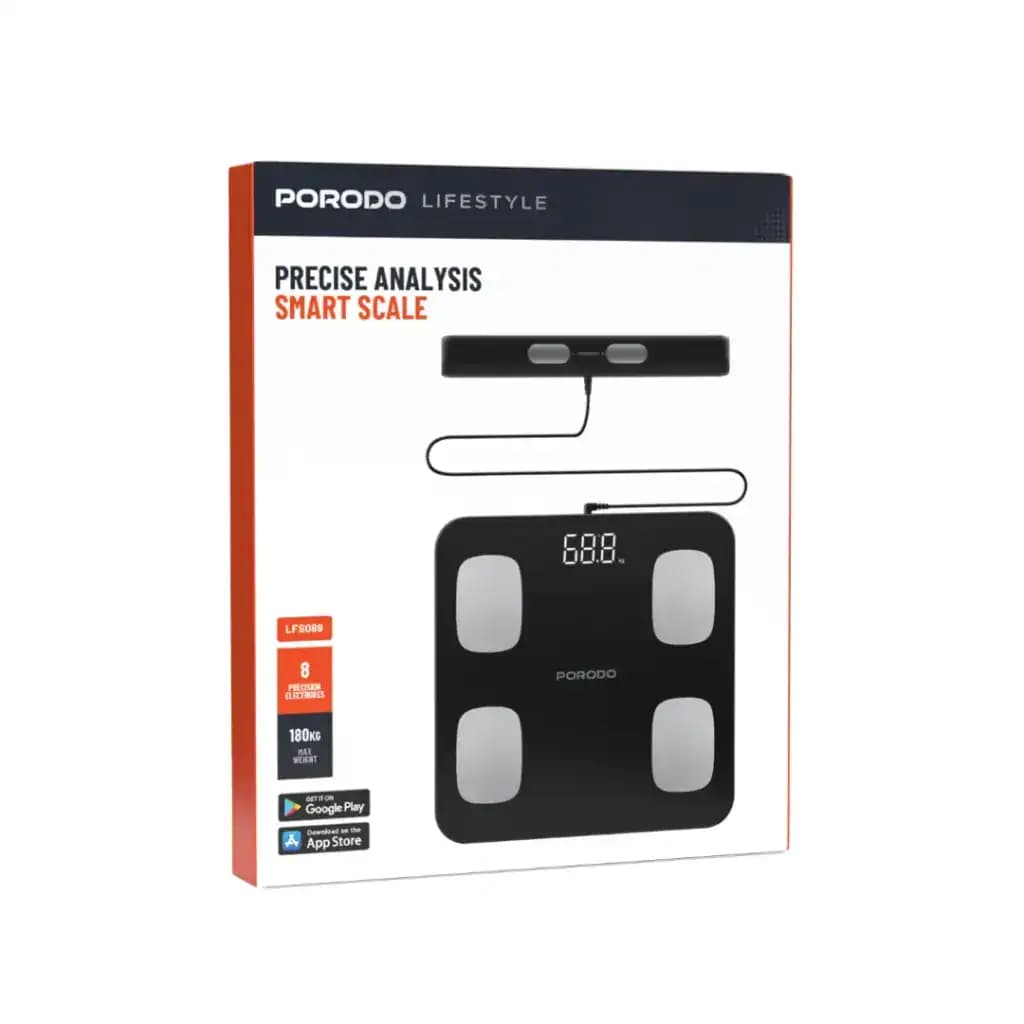 ترازوی هوشمند Porodo Lifestyle Precise Analysis-Black — تصویر ۲