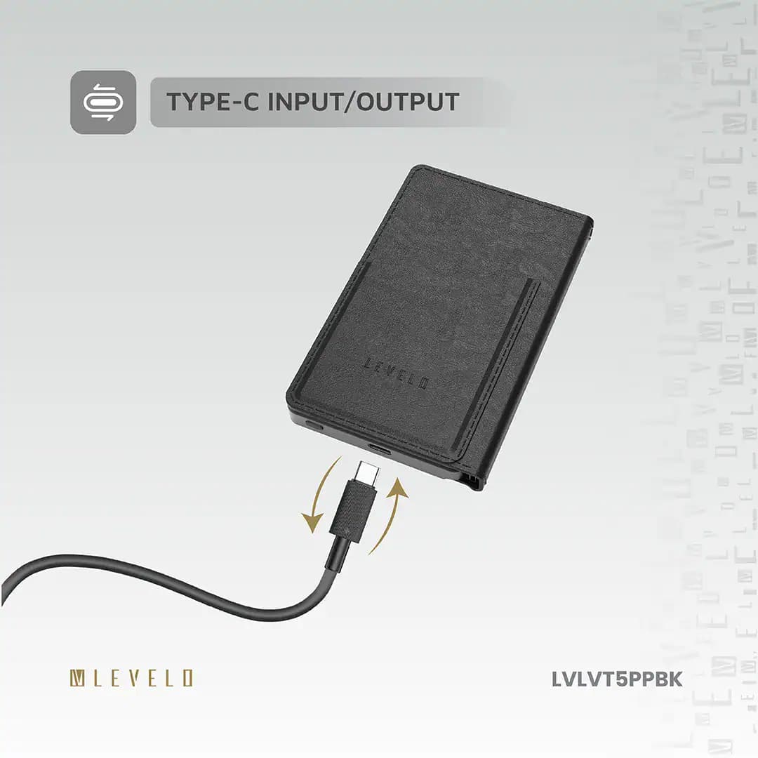 پاوربانک و کیف پول 5000MAH مدل Levelo Vermont 3IN1 LVLVT5PP — تصویر ۳