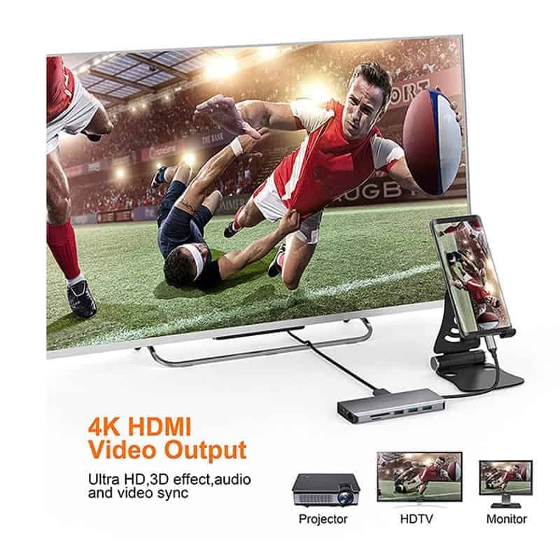 هاب 11 پورت USB-C پاورولوجی مدل P11CHBGY — تصویر ۴
