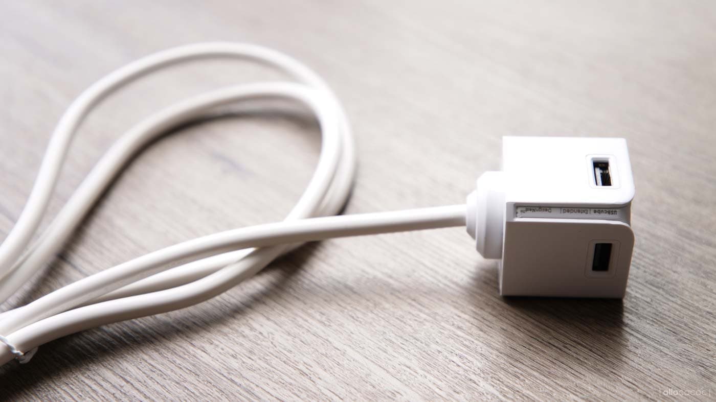 Allocacoc USBcube Extended 4 x USB A + 1,5m Cable White — تصویر ۵
