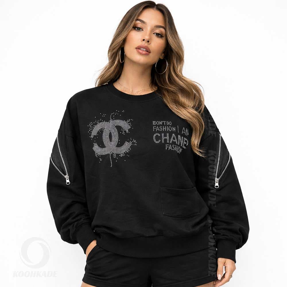 بلوز زنانه پشت زیپ مدل CHANEL FASHION