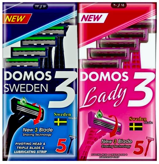 ژیلت تیغ 3لبه دوموس5تای DOMOS — تصویر ۲