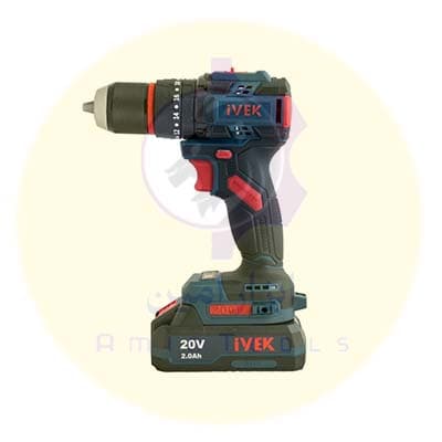 دریل شارژی براشلس چکشی 20 ولت K-7812 ایوک Ivek