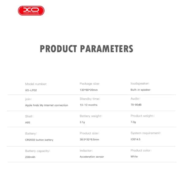 تگ ردیاب بلوتوثی هوشمند ایکس او مدل XO LP02 — تصویر ۴