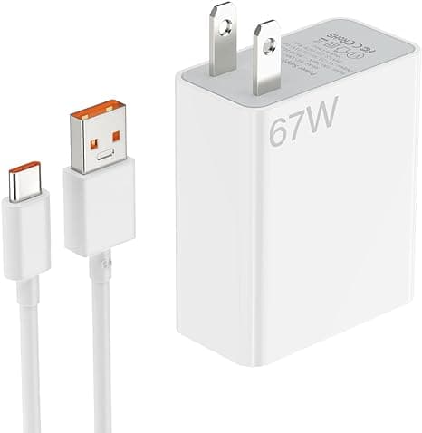 شارژر 67 وات شیائومی 100 % اورجینال + کابل اورجینال