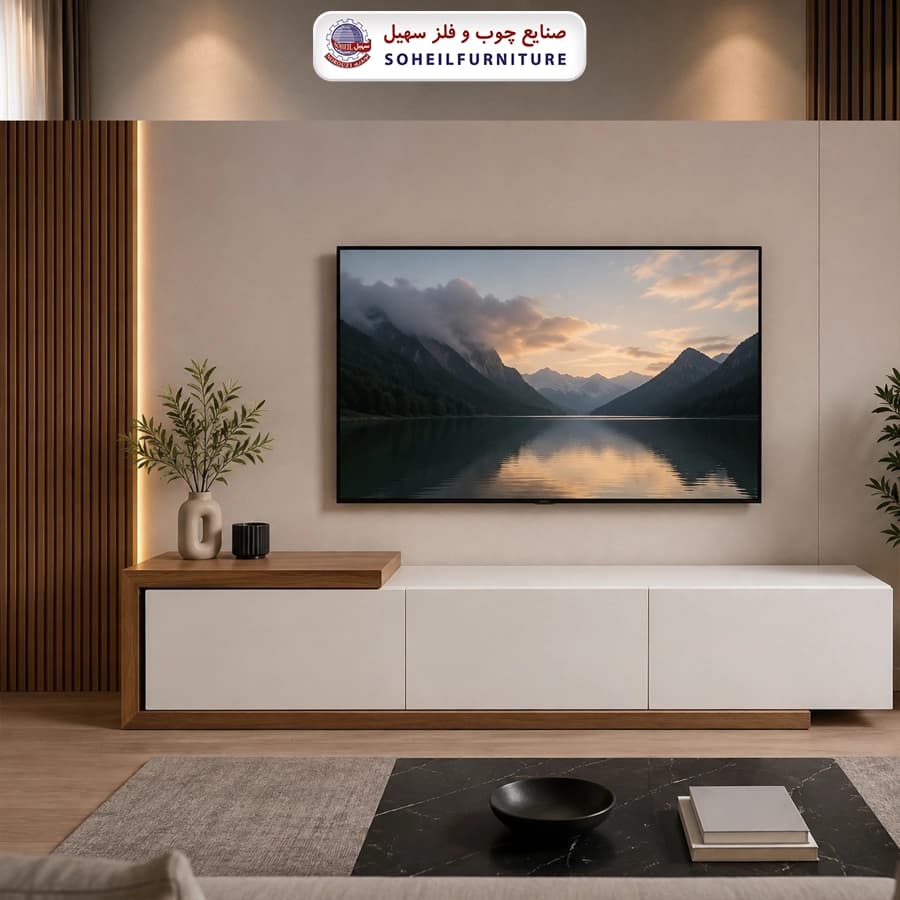 میز تلویزیون پینترستی کد 123 سهیل (روکش وکیوم)
