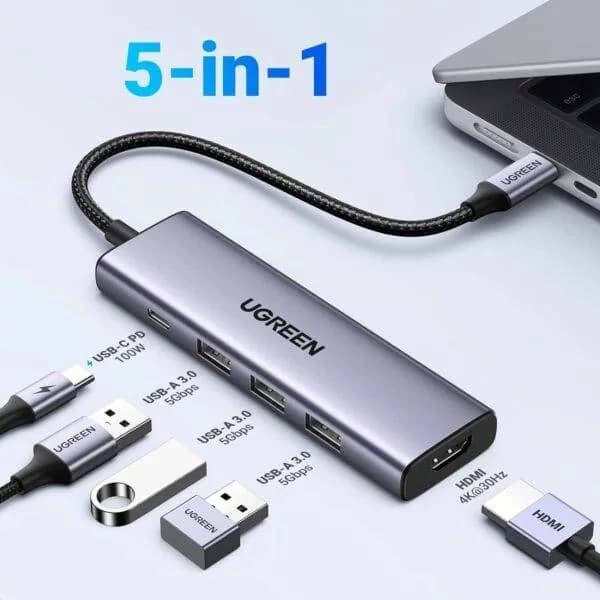 هاب 5 پورت UGREEN مدل CM511 — تصویر ۶