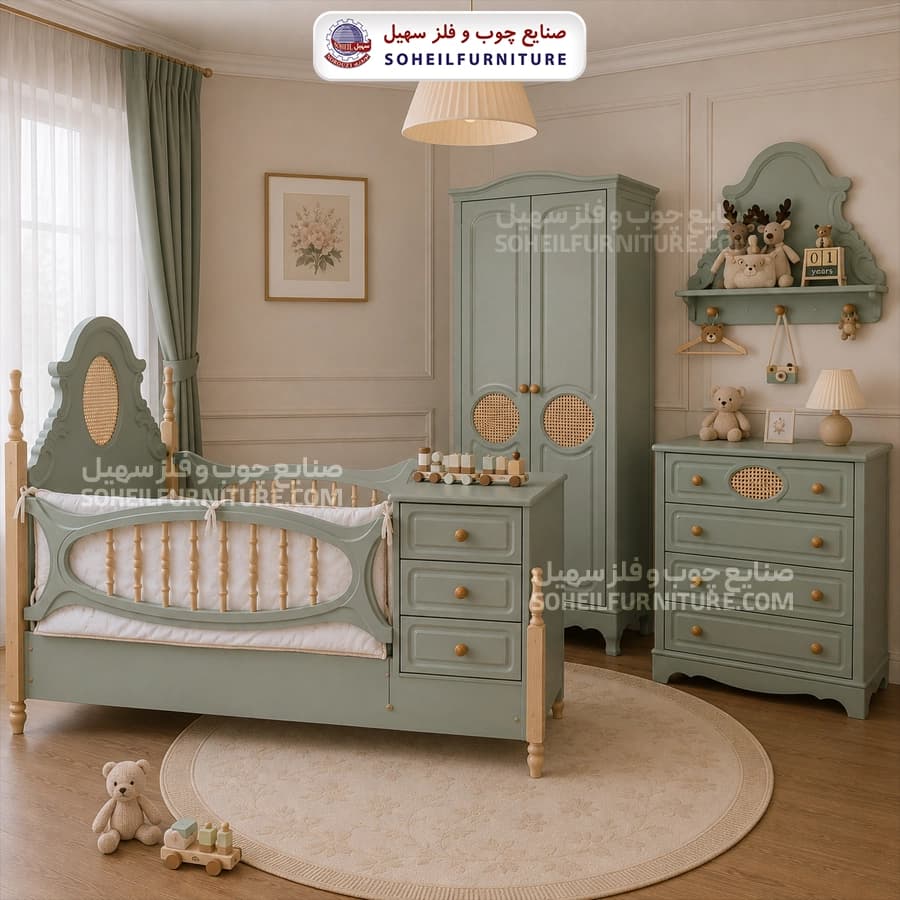 سرویس خواب نوزاد گلد(سیسمونی نوزاد مدل گلد)