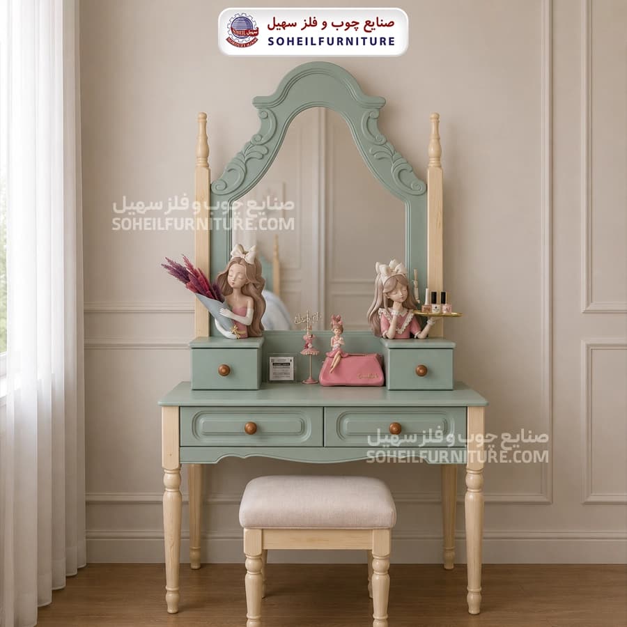 میز آرایش گلد