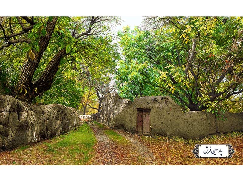 نخ و نقشه تابلو فرش کوچه باغ جدید – کد NV919