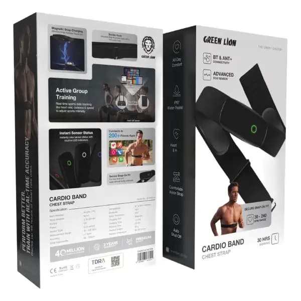 بند سینه پایش ضربان قلب گرین لاین مدل Green Lion Cardio Band Chest Strap — تصویر ۸