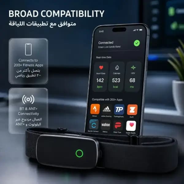 بند سینه پایش ضربان قلب گرین لاین مدل Green Lion Cardio Band Chest Strap — تصویر ۵