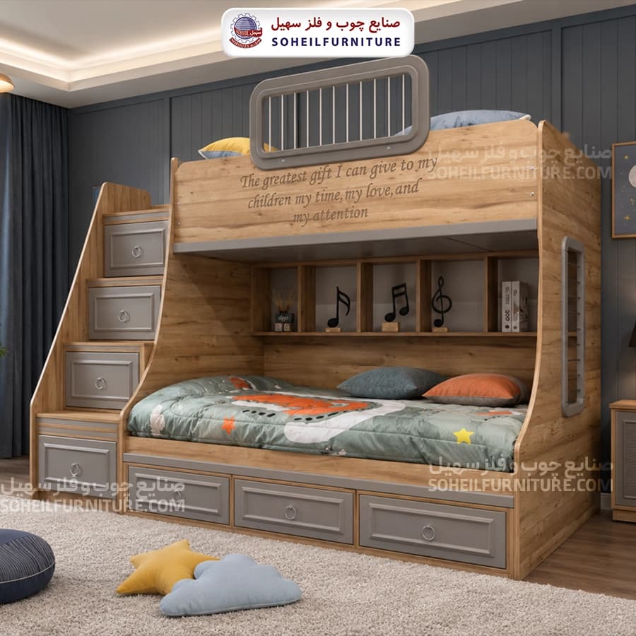 تخت خواب دوطبقه آرامی (سرویس خواب دوطبقه)