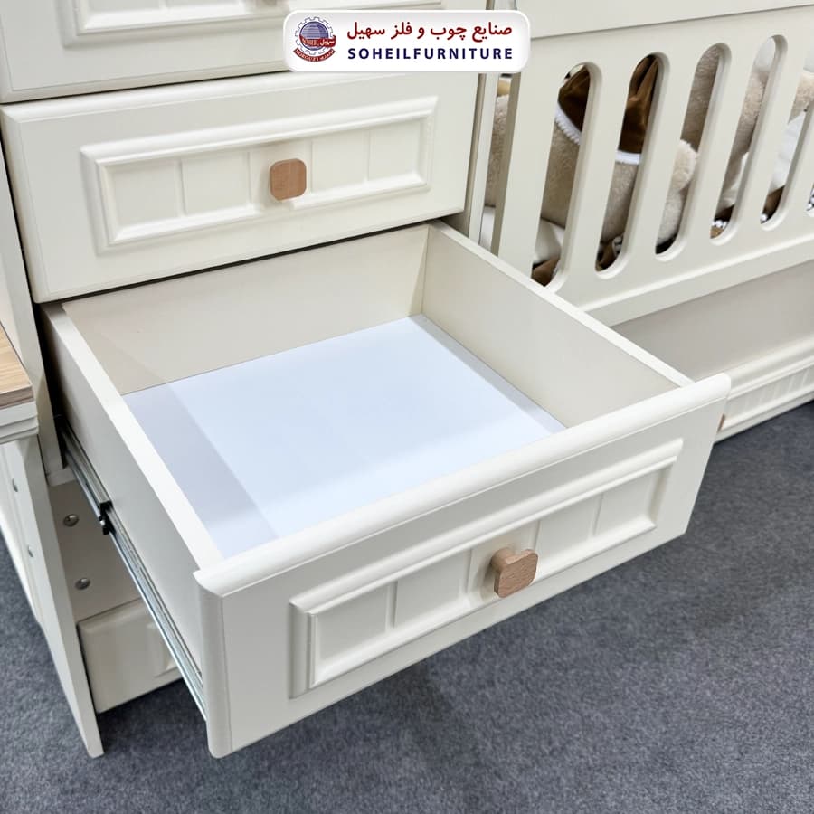 تخت دومنظوره نوزاد پیناد حصیری (قابل تبدیل به نوجوان) — تصویر ۷