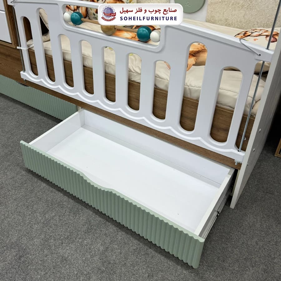 تخت دومنظوره نوزاد بانی (قابل تبدیل به نوجوان) — تصویر ۲