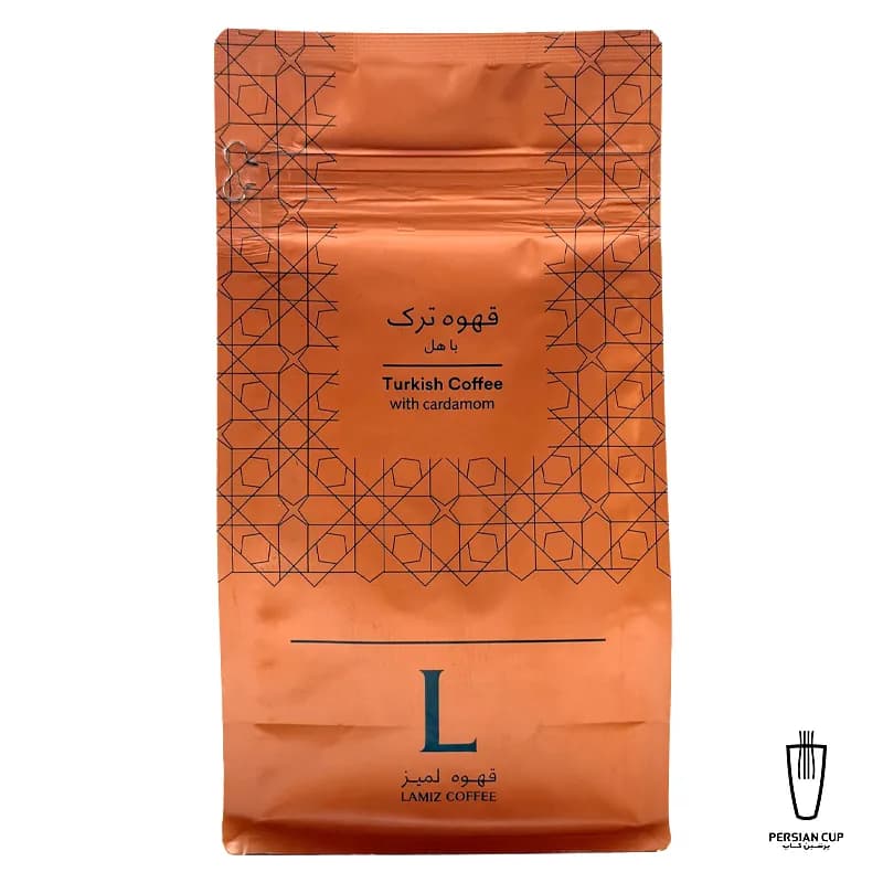 قهوه ترک‌ با‌ هل لمیز 100% روبوستا (250 گرمی) — تصویر ۲