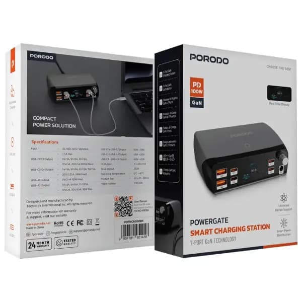 شارژر رومیزی هوشمند پرودو مدل Porodo PowerGate Smart Charging Station — تصویر ۸