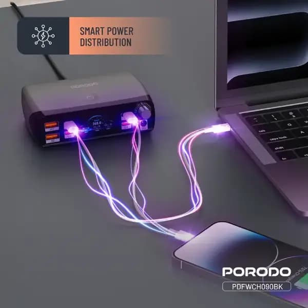 شارژر رومیزی هوشمند پرودو مدل Porodo PowerGate Smart Charging Station — تصویر ۲