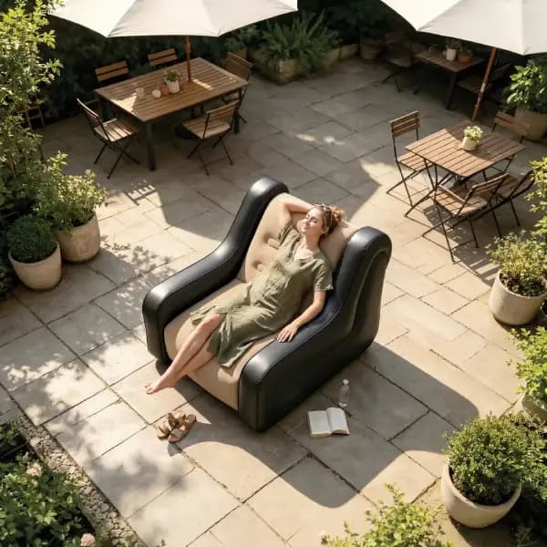 مبل بادی تک‌نفره گرین لاین مدل Green Lion Single Seater Inflatable Sofa — تصویر ۲
