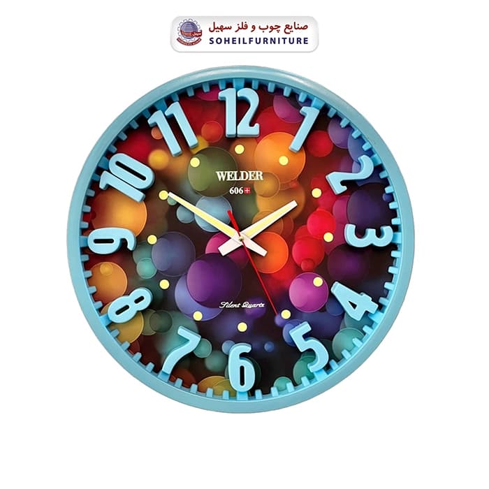 ساعت دیواری ولدر 606 پلاس شب نما WELDER سهیل — تصویر ۲