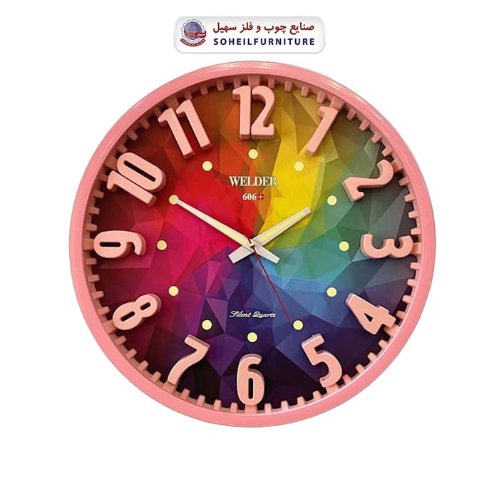 ساعت دیواری ولدر 606 پلاس شب نما WELDER سهیل — تصویر ۵