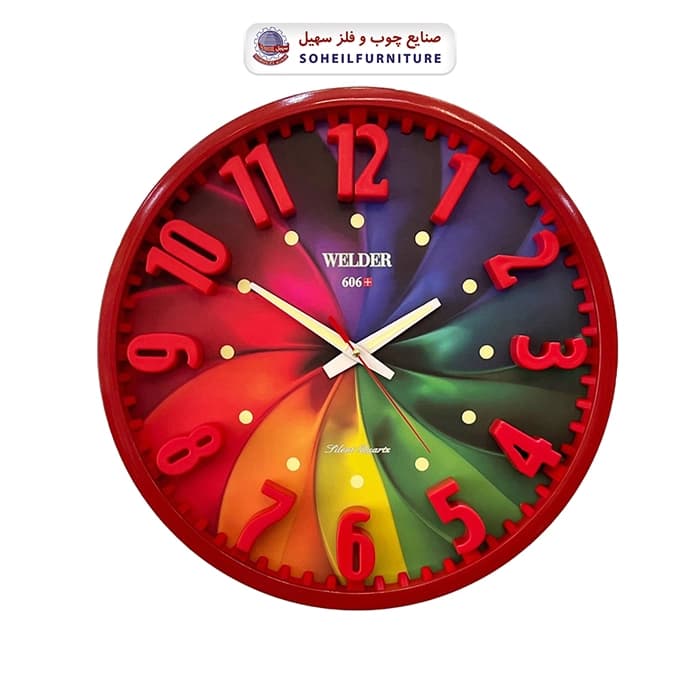 ساعت دیواری ولدر 606 پلاس شب نما WELDER سهیل — تصویر ۷