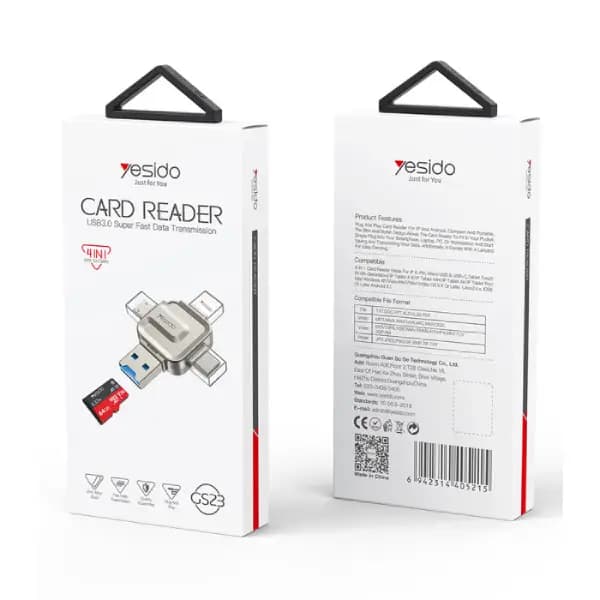 رم ریدر 4 در 1 با رابط USB 3.0 یسیدو مدل Yesido GS23 — تصویر ۵