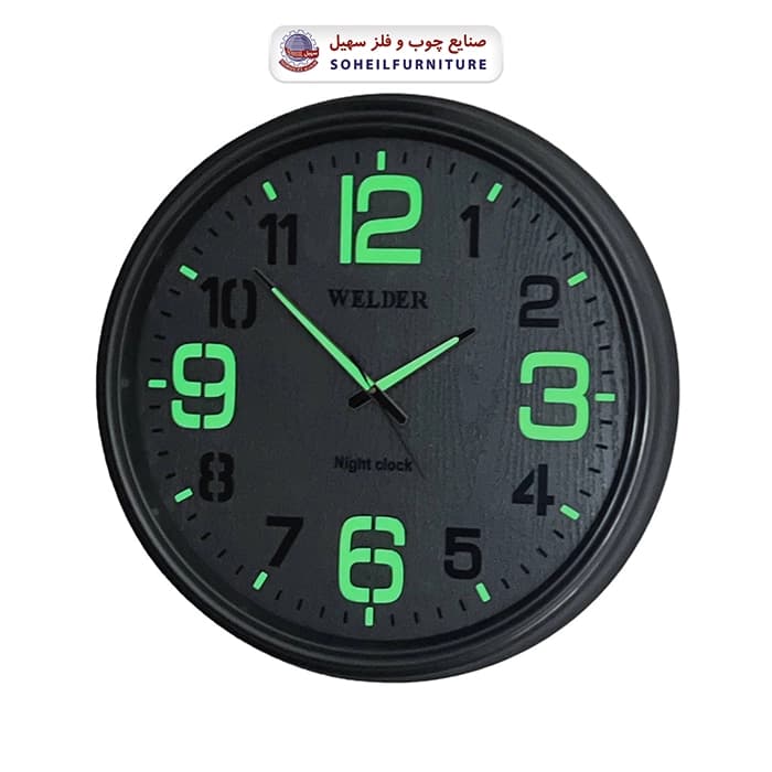 ساعت دیواری ولدر 633 شب نما WELDER سهیل — تصویر ۴
