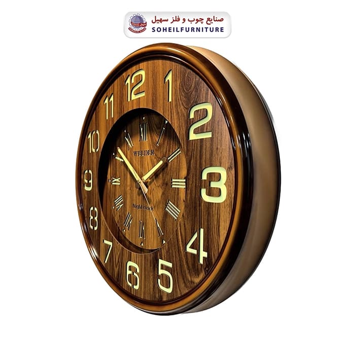 ساعت دیواری ولدر 634 شب نما WELDER سهیل — تصویر ۳
