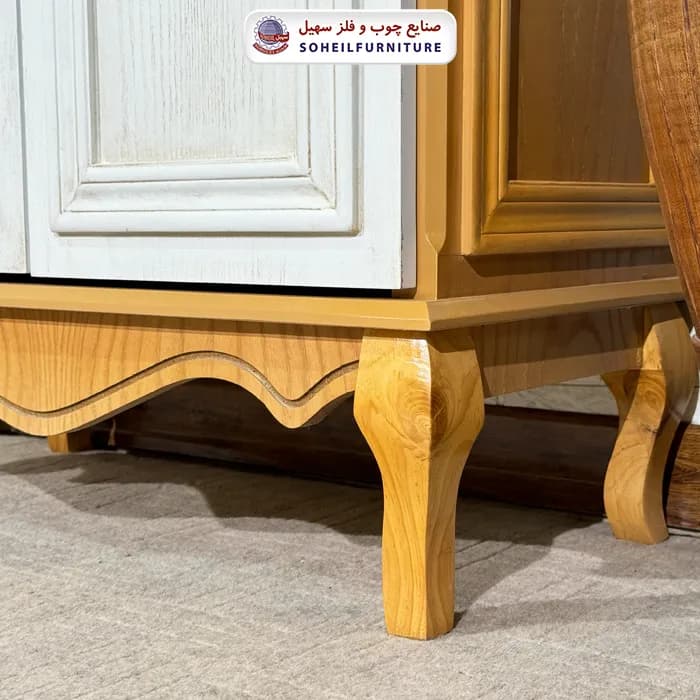 جاکفشی نئو کلاسیک چوب و MDF مدل 139 سهیل (روکش طبیعی چوب بلوط) — تصویر ۸