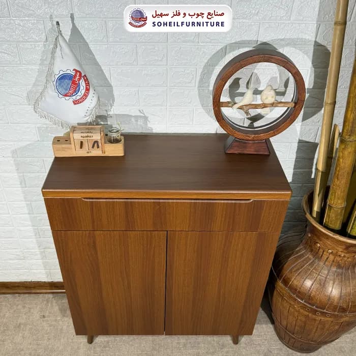 جاکفشی چوب و MDF کشو دار مدل 124 سهیل (روکش ضدآب و ضدخش وکیوم) — تصویر ۶