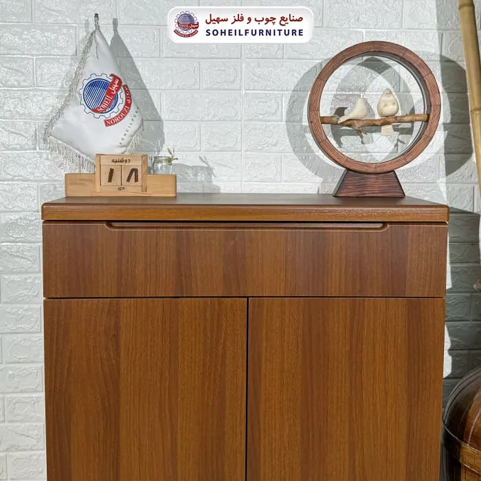 جاکفشی چوب و MDF کشو دار مدل 124 سهیل (روکش ضدآب و ضدخش وکیوم) — تصویر ۵