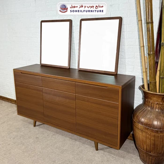 آینه کنسول چوبی مدرن مدل 124 سهیل(روکش ضدآب و ضدخش وکیوم) — تصویر ۳