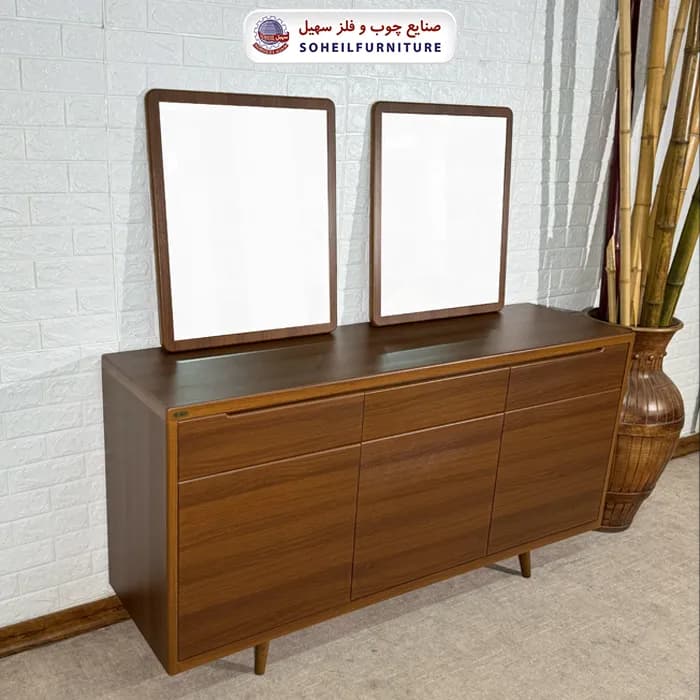 آینه کنسول چوبی مدرن مدل 124 سهیل(روکش ضدآب و ضدخش وکیوم) — تصویر ۴