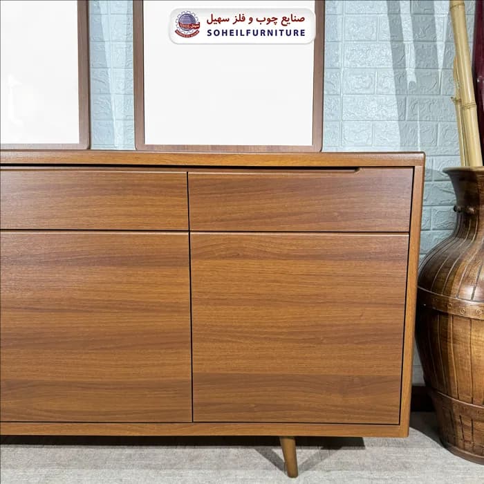 آینه کنسول چوبی مدرن مدل 124 سهیل(روکش ضدآب و ضدخش وکیوم) — تصویر ۲