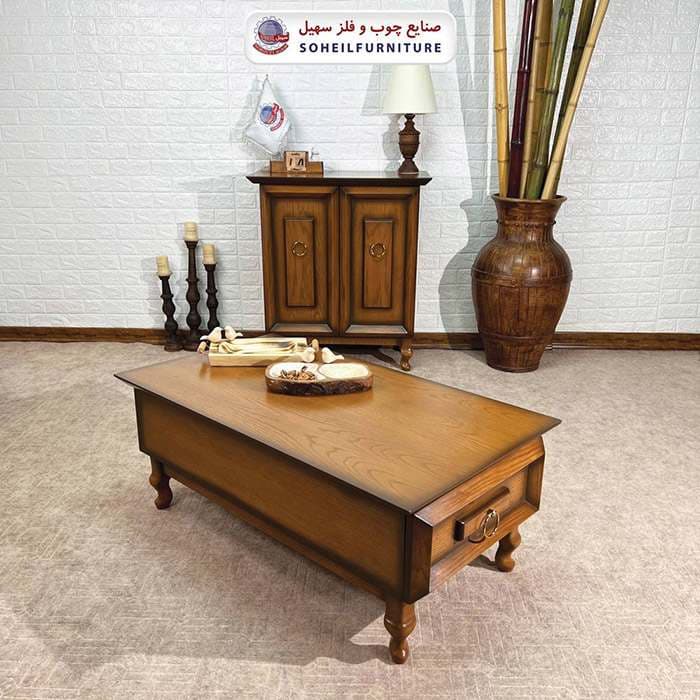 جاکفشی چوب و MDF مدل 136 سهیل (روکش طبیعی چوب بلوط) — تصویر ۷