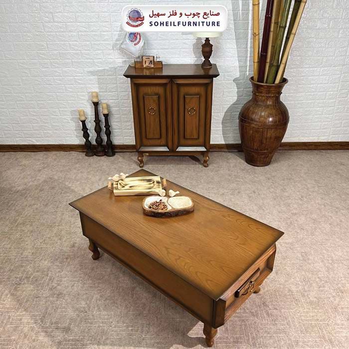 جاکفشی چوب و MDF مدل 136 سهیل (روکش طبیعی چوب بلوط) — تصویر ۸