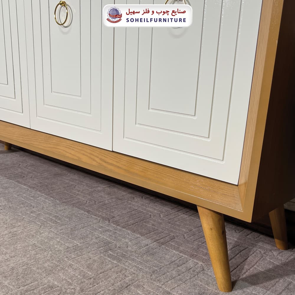 آینه کنسول مدل 133 سهیل(روکش طبیعی چوب بلوط) — تصویر ۴