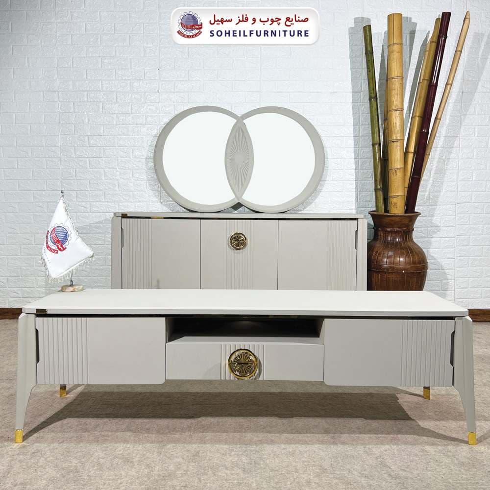 آینه کنسول چوبی مدرن مدل 0090 سهیل(روکش ضدآب و ضدخش وکیوم) — تصویر ۳