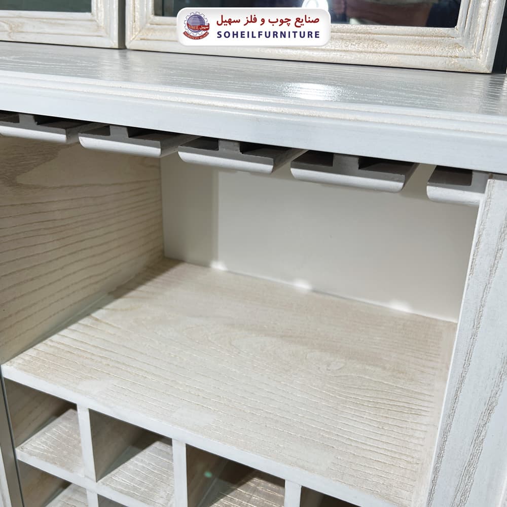 آینه کنسول حصیری چوبی مدرن مدل 142 سهیل(روکش طبیعی چوب بلوط) — تصویر ۴