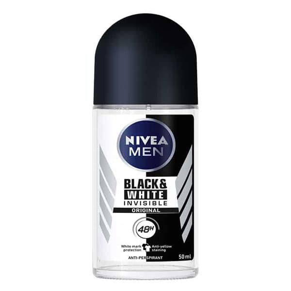 مام رول نیوا NIVEA BLACK & WHITE ULTIMATE IMPACT مردانه حجم50ml دو لیبل-اصل