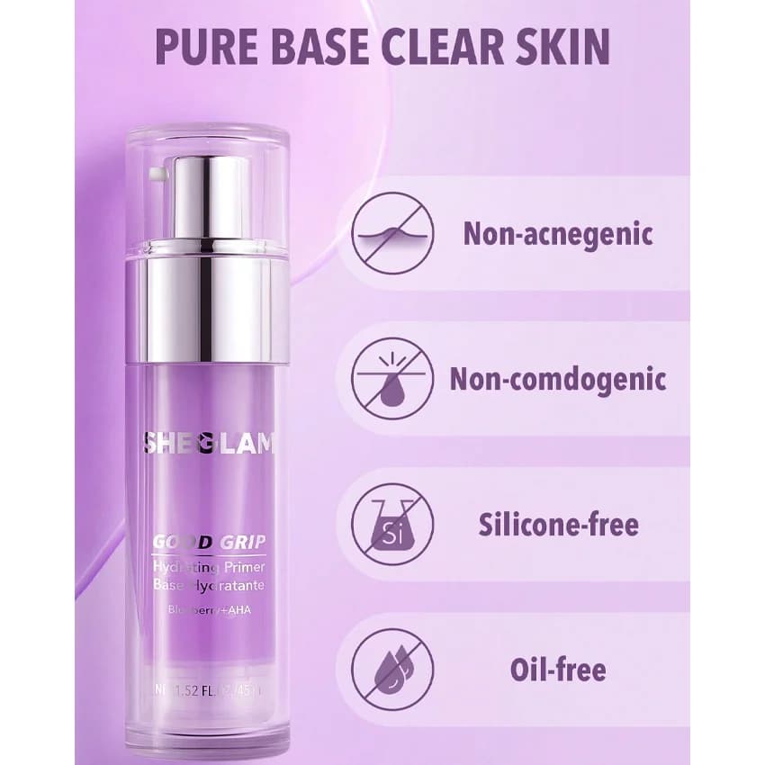 پرایمر بنفش شیگلم مدل Good Grip Primer Blueberry+AHA — تصویر ۳